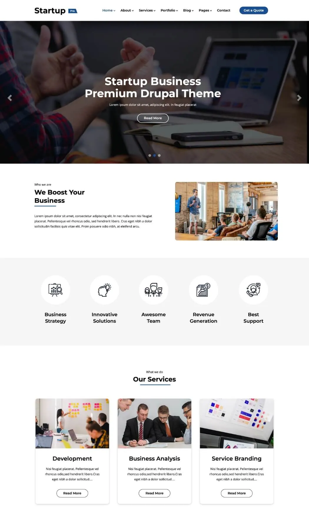 Startup Pro Drupal Theme