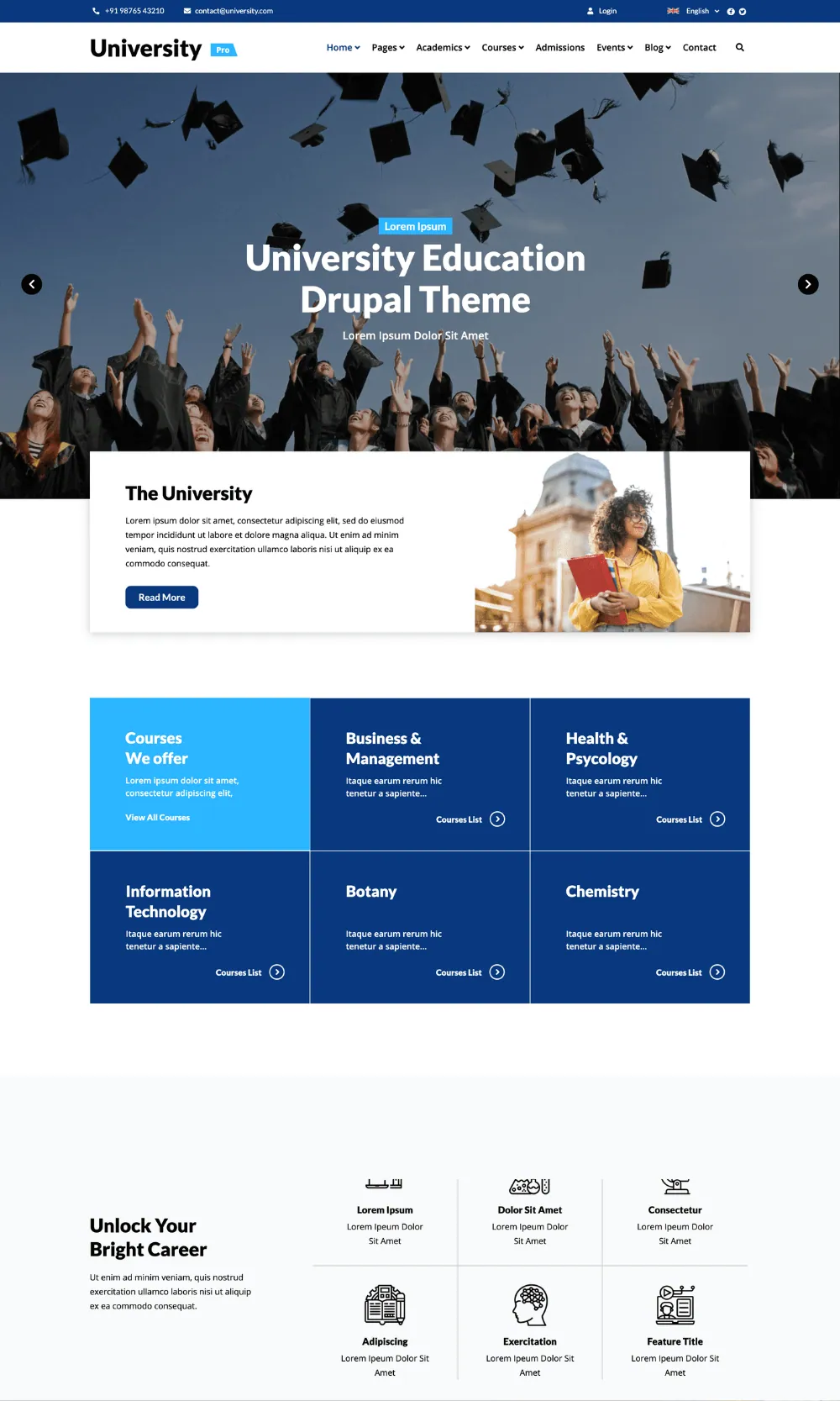 University Pro Drupal 10 Theme