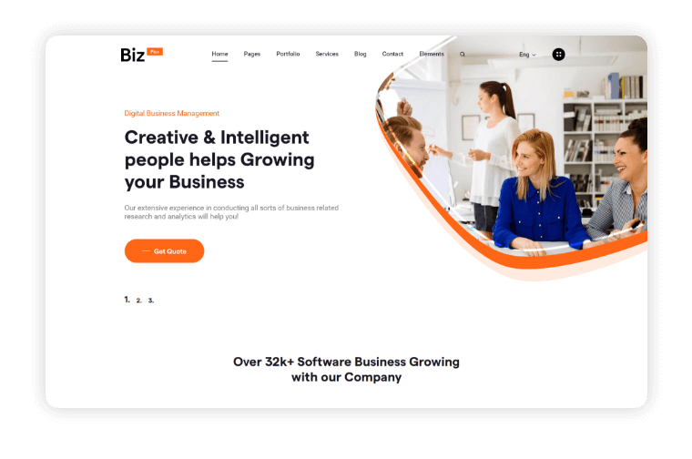 Biz Plus Home Page Variant 1