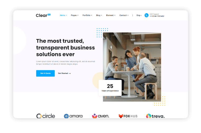 Clear Pro Home Page Variant 1