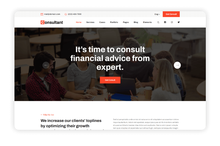 Consultant Home Page Variant 4