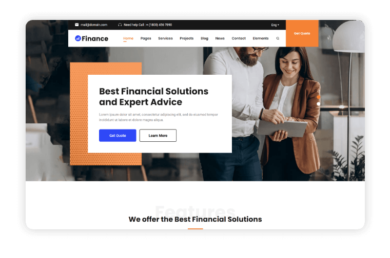 Finance Pro Home Page Variant 1