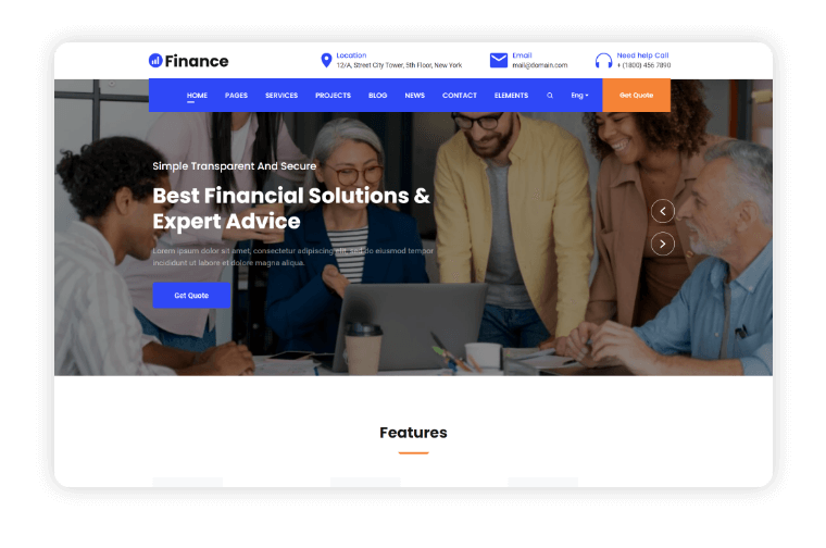 Finance Pro Home Page Variant 3