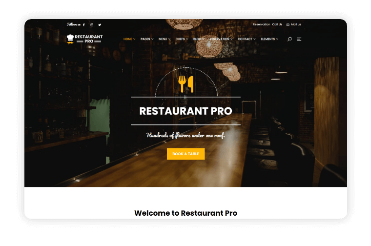 Restaurant Pro Home Page Variant 3