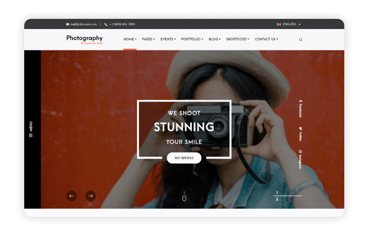 Photography Pro Home Page Variant 1