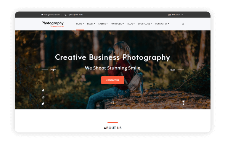 Photography Pro Home Page Variant 3