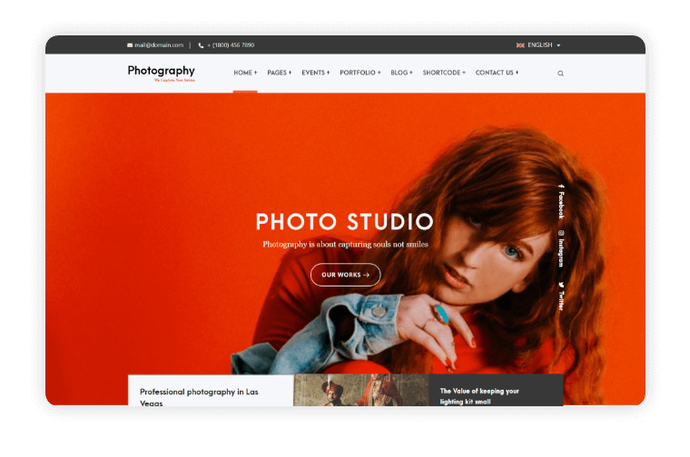 Photography Pro Home Page Variant 4