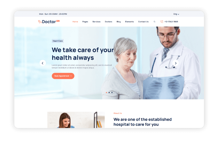 Doctor Plus Home Page Variant 1