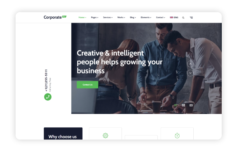 Corporate Plus Home Page Variant 2