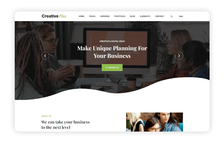 Creative Plus Home Page Variant 2